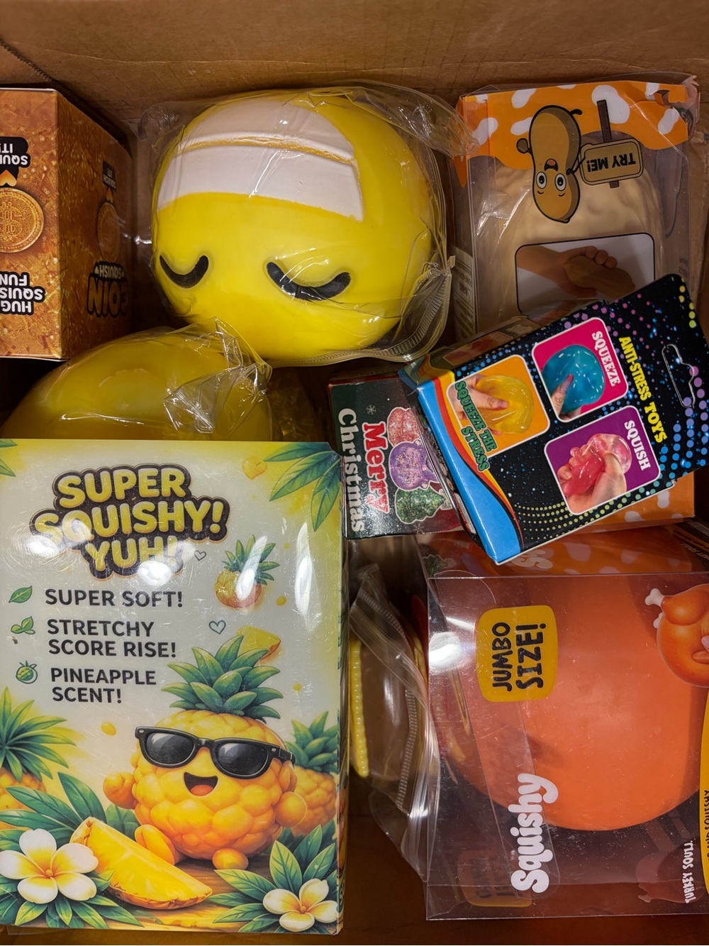 LOT jumbo chicken 🍗 Yellow Pineapple Scented Squishy Toy - Kids